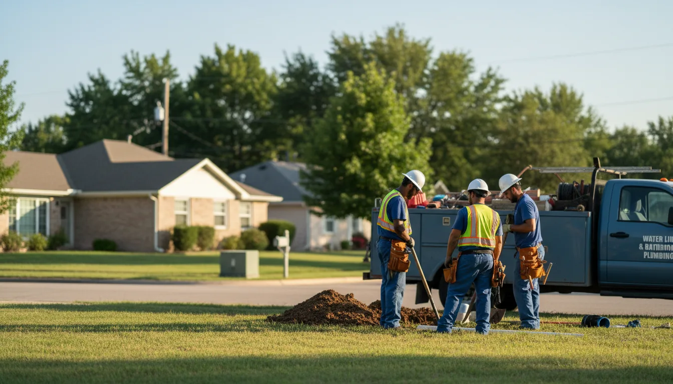 Residential water line and bathroom plumbing service in Glenmora, LA